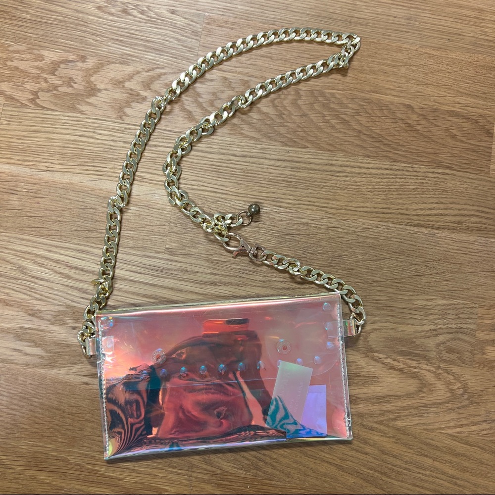 Holographic Clear Small Clutch Purse